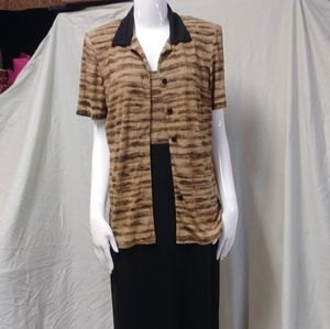 Dressy metallic suit